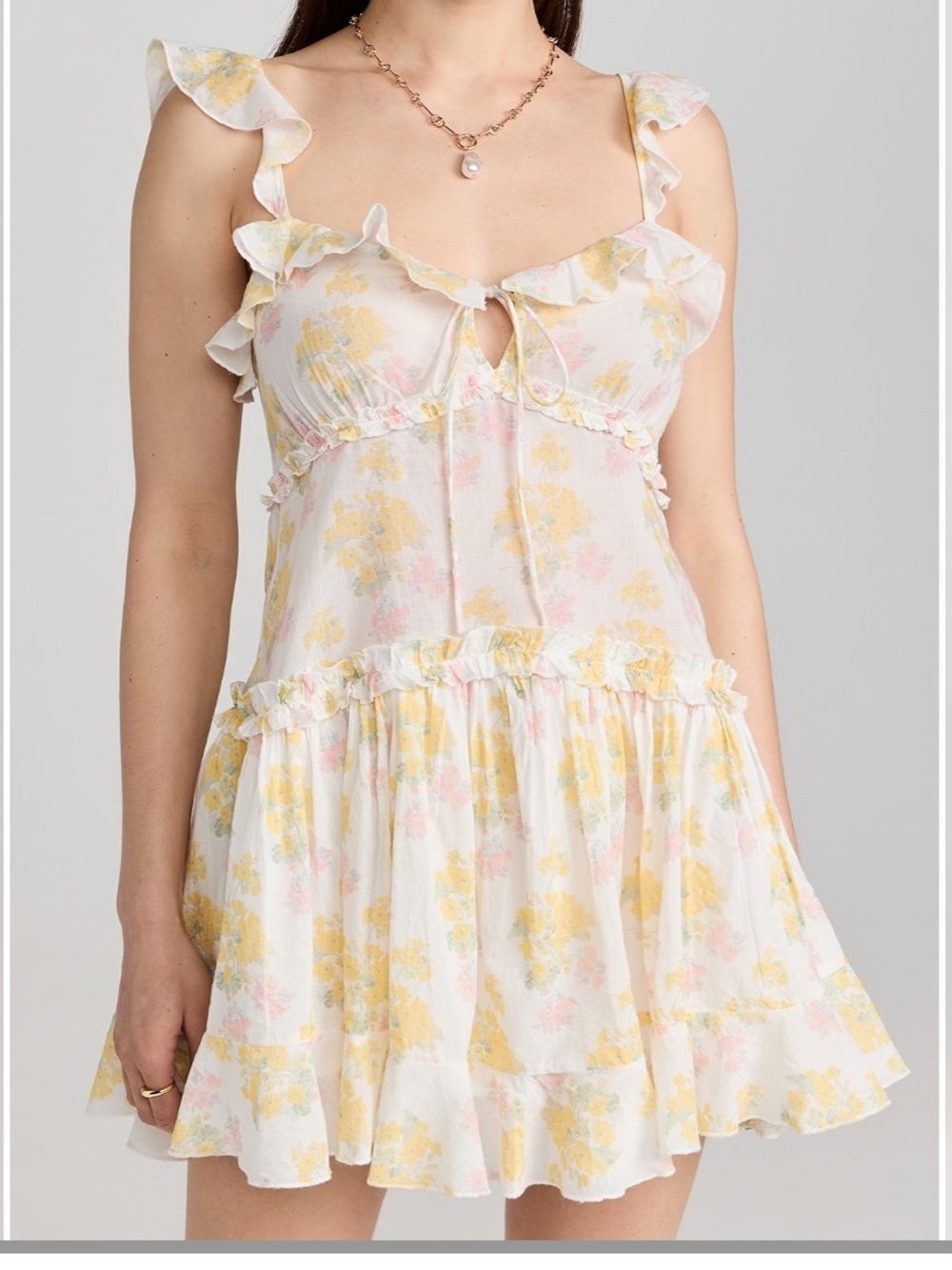 New LoveShackFancy Frista Mini Cotton Dress Size Small